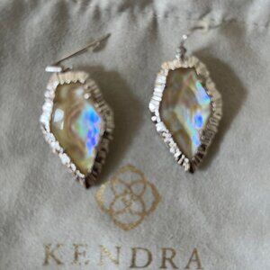 Tessa Gold Papaya Earrings with Silver trim by Kendra Scott